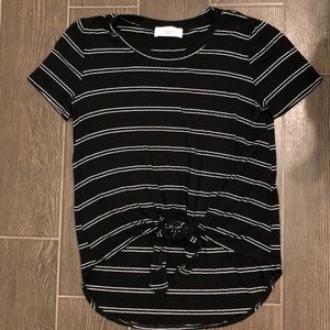 Striped tied tee shirt